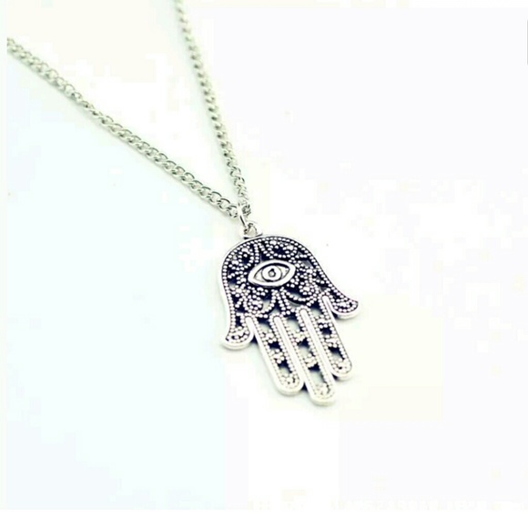 🆕 Hamsa Hand Evil Eye Necklace - Picture 3 of 4
